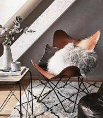 Leder Sessel Butterfly Wohnzimmer Sessel Schaukelstuhl Modern Sessel