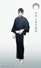 刀剣乱舞 本丸通信 公式 on twitter 2021 浴衣イラスト 三日月宗近 イラスト アニメ着物