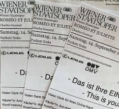 3 Tickets Wiener Staatsoper Roméo et Juliette am 14.09.24 19:00 Uhr, €  375,- (1030 Wien) - willhaben