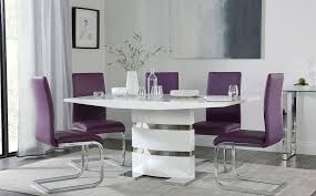 Purple dining room & bar furniture : Home Furniture Diy 2 4 6 8 Perth Purple Leather Dining Room Chairs Furniture