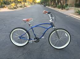 Kustom Kruiser With Chopper Forks Brooks Saddle Old School Red Line 3 Piece Cranks Velo Cruiser