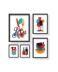 Modern Colorful Kitchen Decor Kitchen Wall Art Kitchen Etsy In 2020 Colorful Kitchen Decor Red Kitchen Decor Kitchen Wall Decor