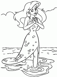 Disney princess ariel in a dress coloring pages are a fun way for kids of all ages to develop creativity, focus, motor skills and color recognition. Disney Princess Coloring Pages Ariel In A Dress Coloring Home