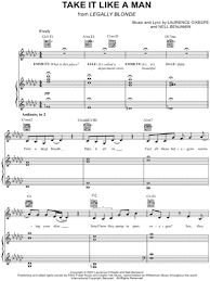 How can i take it like a man when i know that i'm losing you. Take It Like A Man From Legally Blonde The Musical Sheet Music In Gb Major Download Print Sku Mn0108413