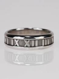 Tiffany Co 18k White Gold Atlas Band Ring Size 10 Size 10 Rings Tiffany Co Rings