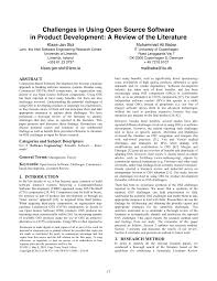 Pdf Challenges In Using Open Source Software In Product