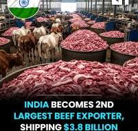 India stands as the world's second-largest beef exporter ...