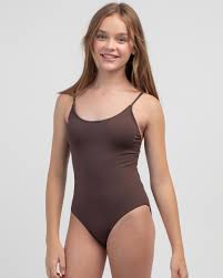 Shop Topanga Girls' Sacha One Piece Swimsuit In Dark Choc - Fast Shipping &  Easy Returns - City Beach Australia