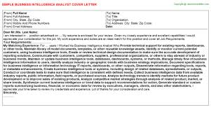 Suchen sie unter tausenden von jobangeboten auf neuvoo, der weltweit grössten jobseite. Business Intelligence Analyst Cover Letter