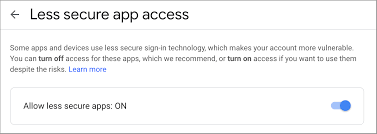I clicked on disable less secure apps. Google Workspace Updates Limiting Access To Less Secure Apps To Protect G Suite Accounts
