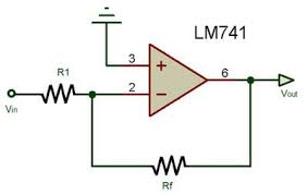 Op Amp As Inverting Amplifier Dc Circuit Amp Electronics Projects