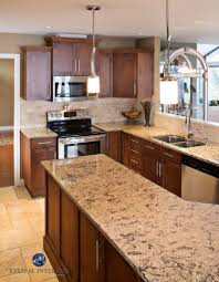 Outdated Pink Maple Kitchen Renovation With New Maple Cabinets Cambria Quartz Travertine Tile Floor Kitchen Remodel Layout Kitchen Remodel Small Tan Kitchen