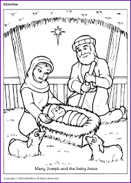Coloring Mary Joseph And The Baby Jesus Kids Korner Biblewise Nativity Coloring Pages Jesus Coloring Pages Nativity Coloring