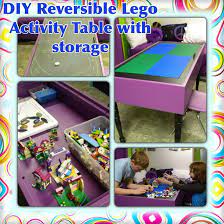 Easy Diy Reversible Lego Activity Table With Storage Lego Activity Table Lego Activities Lego Friends Storage