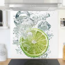 spritzschutz glas lime bubbles quadrat spritzschutz glas fliesenspiegel