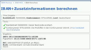 Am ende stehen 10 stellen für die kontonummer. Dresdner Bank Iban Rechner Eigenkapital Deutsche Bank