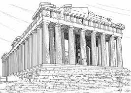 Best ancient greece coloring pages. Greek Architecture Coloring Pages Ancient Greek Architecture Greece Drawing Parthenon Greece