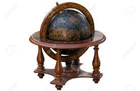 Maybe you would like to learn more about one of these? Isolated Vintage World Globe Mounted In Wooden Stand On White Stock Photo Picture And Royalty Free Image Image 56569128