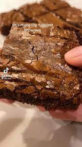 Fudgy Brownies Recipe Tik Tok Video In 2021 Food Videos Desserts Fun Baking Recipes Cooking Recipes Desserts