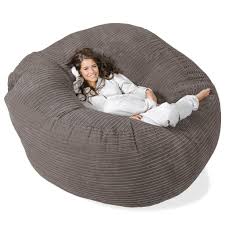 Mega Mammoet Zitzak Bank Corduroy Graphite Grijs Sitzsack Sofa Sitzsack Xxl Sitzsack