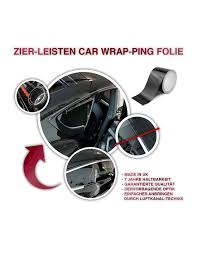Hier taucht immer wieder die frage nach den kosten auf. Zier Leisten Chrom Leisten Schwarz Glanz Matt Car Wrap Ping Folie 10m X 8cm Luftkanal