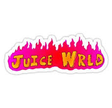 Burger with fried chicken, french fries and soda cartoon vector icon illustration. Juice Wrld Fire Logo Sticker By Thesaturnking Juicewrldwallpaperiphone Juice Wrld Fire Logo Sticker Logo Sticker Juice Music Stickers