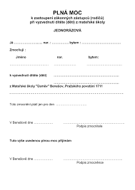 Osoba, která na základě plné moci někoho jiného zastupuje, se nazývá „zmocněnec a ten, který uděluje plnou moc, se nazývá „zmocnitel. Jednorazova Plna Moc K Vyzvednuti Ditete
