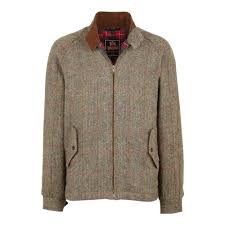 Slimfit Harris Tweed Harrington Mens Outfits Harris Tweed Jackets