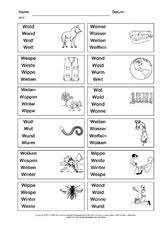 Erste Worter Lernzielkontrollen Erste Worter Lesen Grundschulmaterial Fibel Deutsch Klasse 1 Grundschulmaterial De