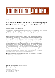 Pdf Prediction Of Asbestos Cement Water Pipe Aging And Pipe
