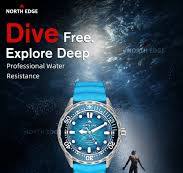 North Edge TRITON-TI Solar-Powered Dive Watch | 300m Water ...