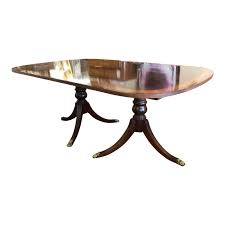 A beautiful home deserves a beautiful dining table where family and friends can get together. Traditional Ethan Allen Double Pedestal Dining Table Design Plus Gallery