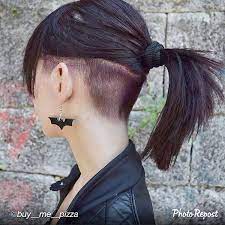 Shornnape On Instagram Buy Me Pizza Batman Undercut Ponytail Sexyhair Shavednape Shavedhair Sh Undercut Long Hair Undercut Ponytail Long Hair Styles