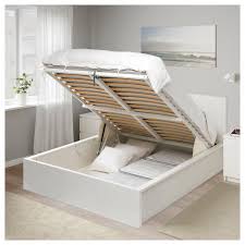Malm Storage Bed White Full Double Ikea In 2020 Bed Frame With Storage Lift Storage Bed Storage Bed Queen