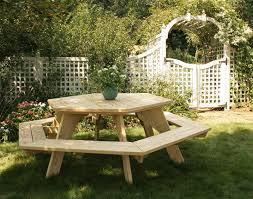 Hexagon Six Sided Bbq Picnic Table Fire Pit Design Ideas Picnic Table Build A Picnic Table Picnic Table Plans