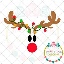 Rudolph Antler Christmas Lights Svg Dxf Png Scout And Rose Design Co