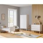 Commode 3 tiroirs et armoire 2 portes Vox Vintage Blanc et ...
