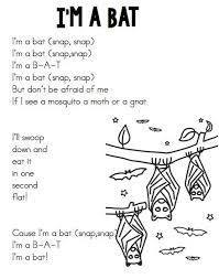 I M A Bat Chant Halloween Preschool Joyful Learning Preschool Songs