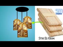 Lampion dari stik es krim. Diy Cara Membuat Lampu Hias Cantik Dari Stik Es Krim Youtube