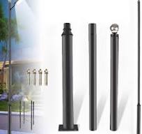 UNDADE Street Light Pole 10Ft Tall, Outdoor Solar Street ...