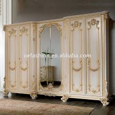 Oe Fashion European Solid Wood Painted Gold Six Door Sliding Door Wardrobe French With Mirror Storage Cabinet View Six Door Wardrobe Wardrobe Oe Fashion Produ Bedroom Sets Furniture King Luxury Furniture Master Bedrooms Decor