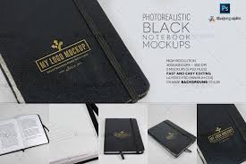 Photorealistic Black Notebook Mockup Design Mockup Free Mockup Psd Free Psd Mockups Templates