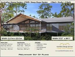 House Plans 2 Bed 2 Bath Study Home Plans On Stumps And Etsy House Plans Australia House Plans House Plans For Sale