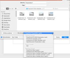 Once you've finished creating your template and are satisfied with its design and functionality, it's time to save it. File Formats In Powerpoint 2016 For Mac