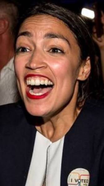 RT @justingoldchain: AOC has teeth like Luis Suarez