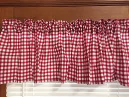 Black And White Checkered Kitchen Curtains Red And White Checkered Kitchen Valance 64 Inches Wide Gingham Curtains Kitchen Valances Valance