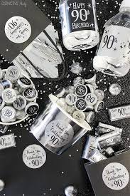 Black Boss Baby Decorations Party City Happy 90th Birthday Silver Theme In 2020 Happy 90th Birthday 90th Birthday 90th Birthday Parties