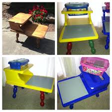 Old End Table Given New Life As A Lego Table With Images Lego Table Old End Tables Diy Furniture