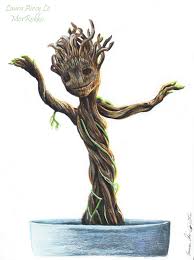 How do you draw a baby dragon? Baby Groot Dancing In Pot Ilmu Pengetahuan 7