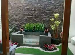 Cara membuat kolam ikan koi desain minimalis di depan rumah. Tukang Kolam Minimalis Konstruksi Dan Taman 794520528